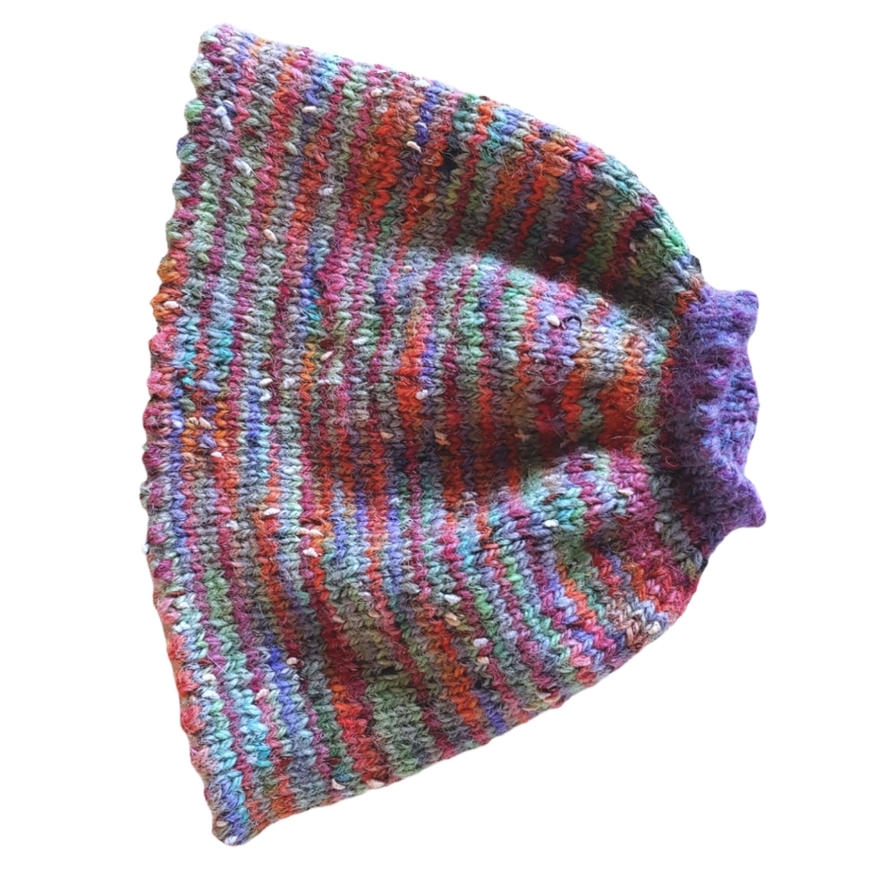 Handmade Winter Beanie Knitted Wool Hat Cap Warm and Thick - Picture 8 of 10